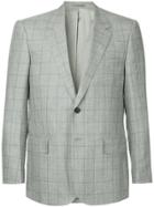 Gieves & Hawkes Check Fitted Blazer - Grey