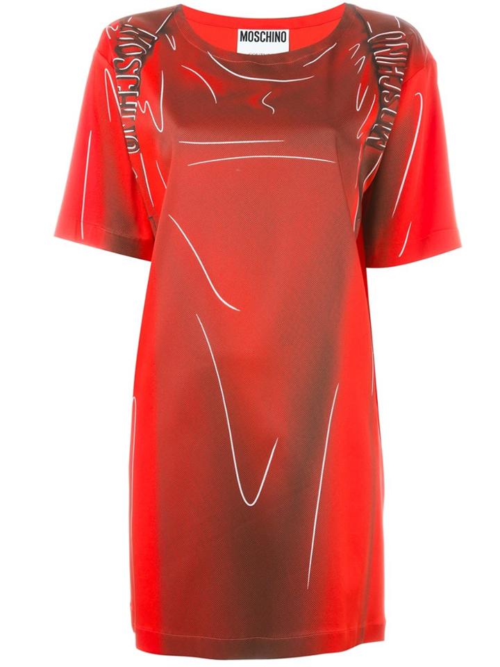 Moschino Trompe-l'ail Backpack Dress - Red