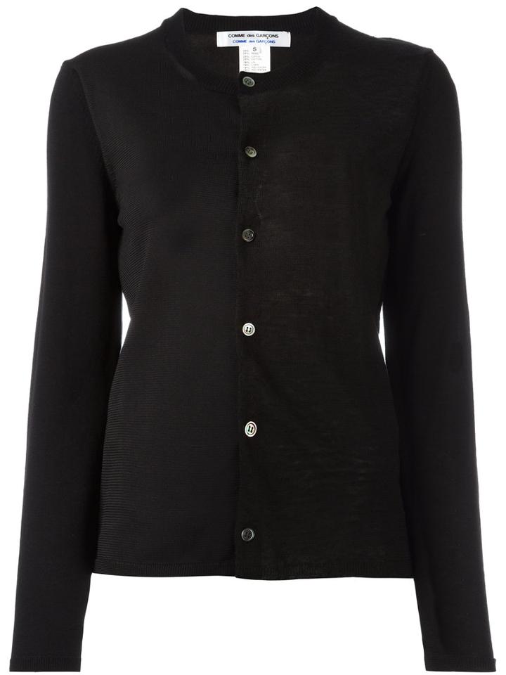 Comme Des Garçons Comme Des Garçons Button Up Cardigan, Women's, Size: Medium, Black, Cotton/linen/flax/wool/acrylic