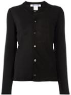 Comme Des Garçons Comme Des Garçons Button Up Cardigan, Women's, Size: Medium, Black, Cotton/linen/flax/wool/acrylic