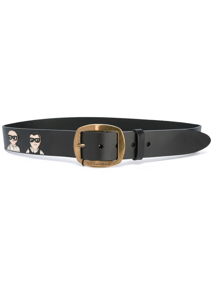 Dolce & Gabbana Classic Belt, Women's, Size: 105, Black, Calf Leather