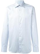 Ermenegildo Zegna Striped Shirt, Men's, Size: 42, Blue, Cotton