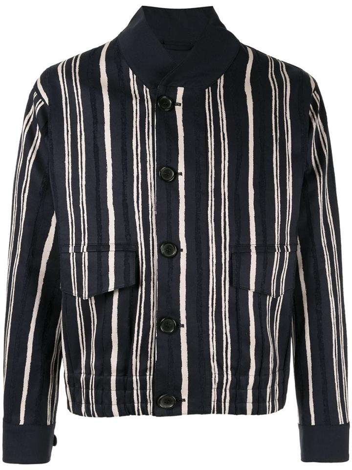 Cerruti 1881 Striped Print Jacket - Blue