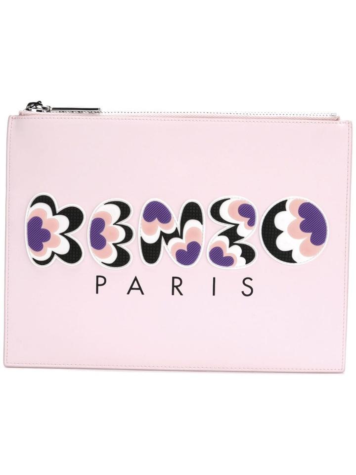 Kenzo 'kenzo Popcorn' Clutch - Pink & Purple