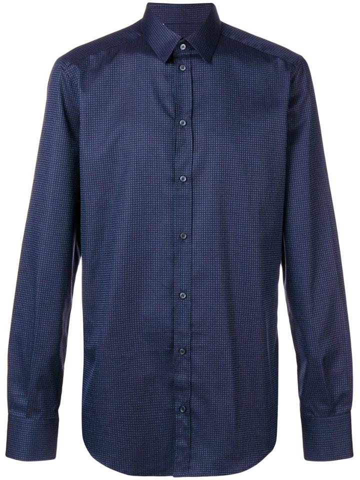 Dolce & Gabbana Micro Dots Printed Shirt - Blue