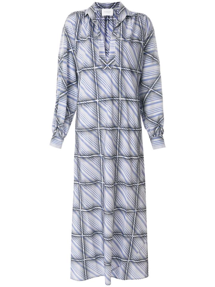 Giambattista Valli Windowpane Shirt Dress - Blue