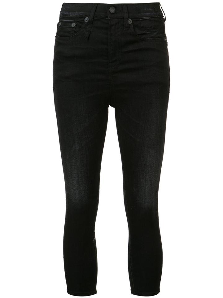 R13 - Cropped Skinny Jeans - Women - Cotton/polyamide/spandex/elastane - 24, Black, Cotton/polyamide/spandex/elastane