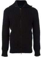 Lanvin Military Stitch Zipped Fleece, Men's, Size: Xs, Black, Wool