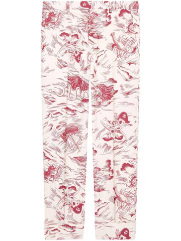 Gucci Sea Storm Print Pant - Red
