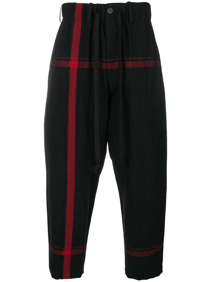 Uma Wang Tapered Checked Trousers - Black