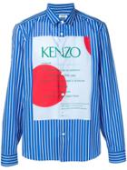 Kenzo Striped Button Down Shirt - Blue