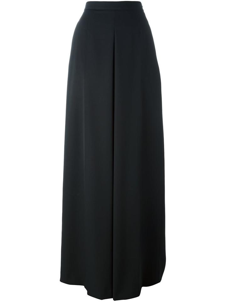 Alexander Mcqueen High-waisted Palazzo Pants, Women's, Size: 42, Black, Virgin Wool