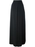Alexander Mcqueen High-waisted Palazzo Pants, Women's, Size: 42, Black, Virgin Wool