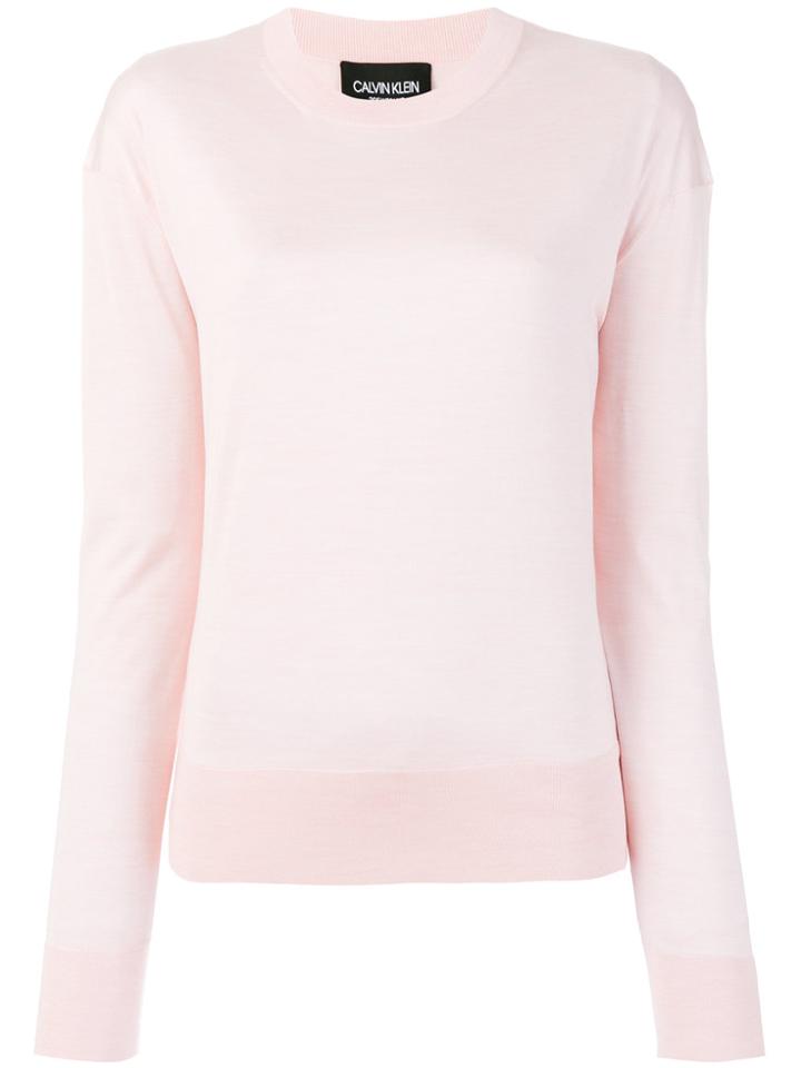 Calvin Klein Crew Neck Jumper - Pink & Purple