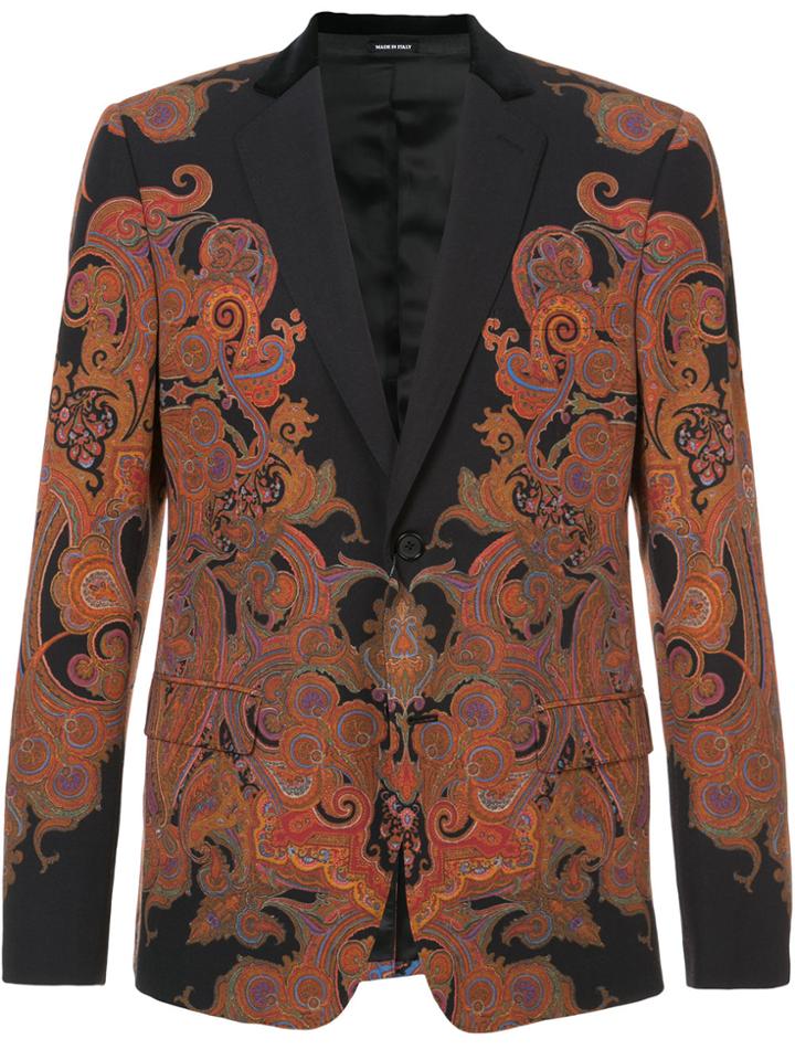 Alexander Mcqueen Patterned Suit Jacket - Brown