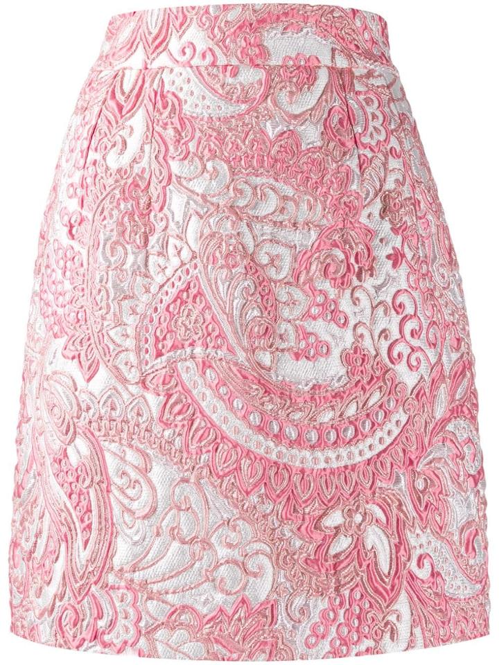 Dolce & Gabbana High-waisted Jacquard Skirt - Pink