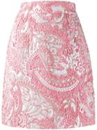 Dolce & Gabbana High-waisted Jacquard Skirt - Pink