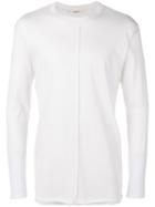 Damir Doma - Ribbed Detail Longsleeved T-shirt - Men - Cotton/polyester - Xl, Nude/neutrals, Cotton/polyester