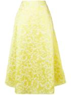 Erdem Jacquard Full Midi Skirt - Yellow
