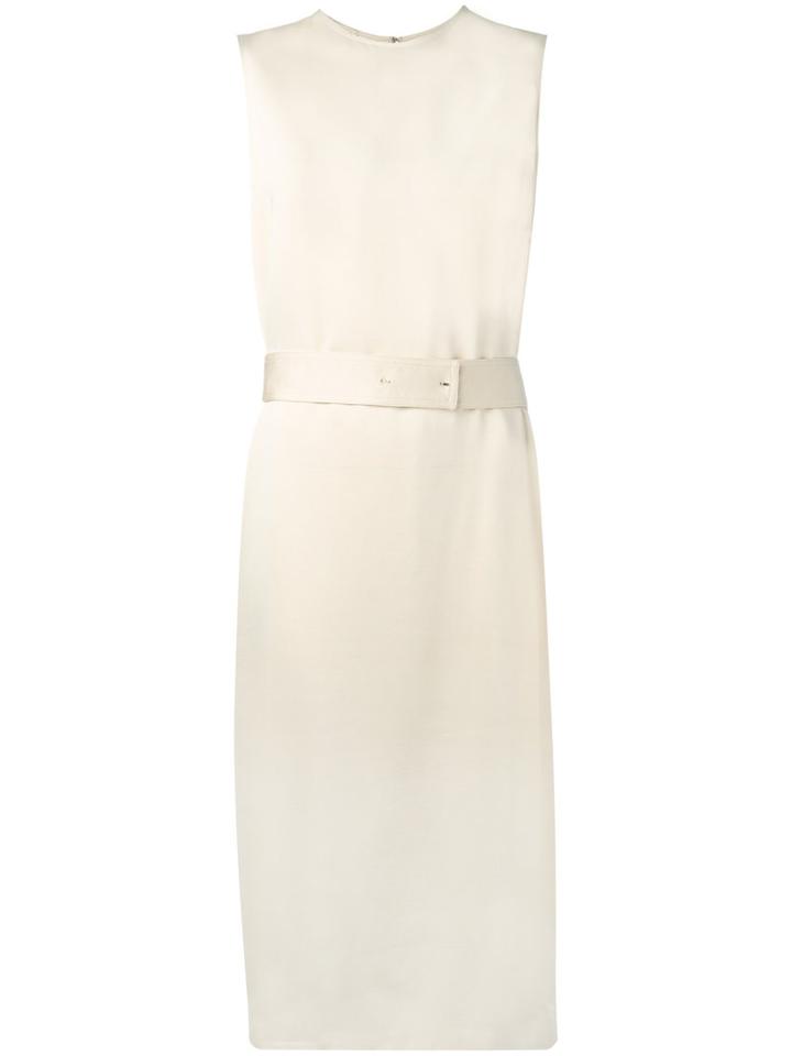 Joseph - Belted Dress - Women - Viscose - 40, Nude/neutrals, Viscose