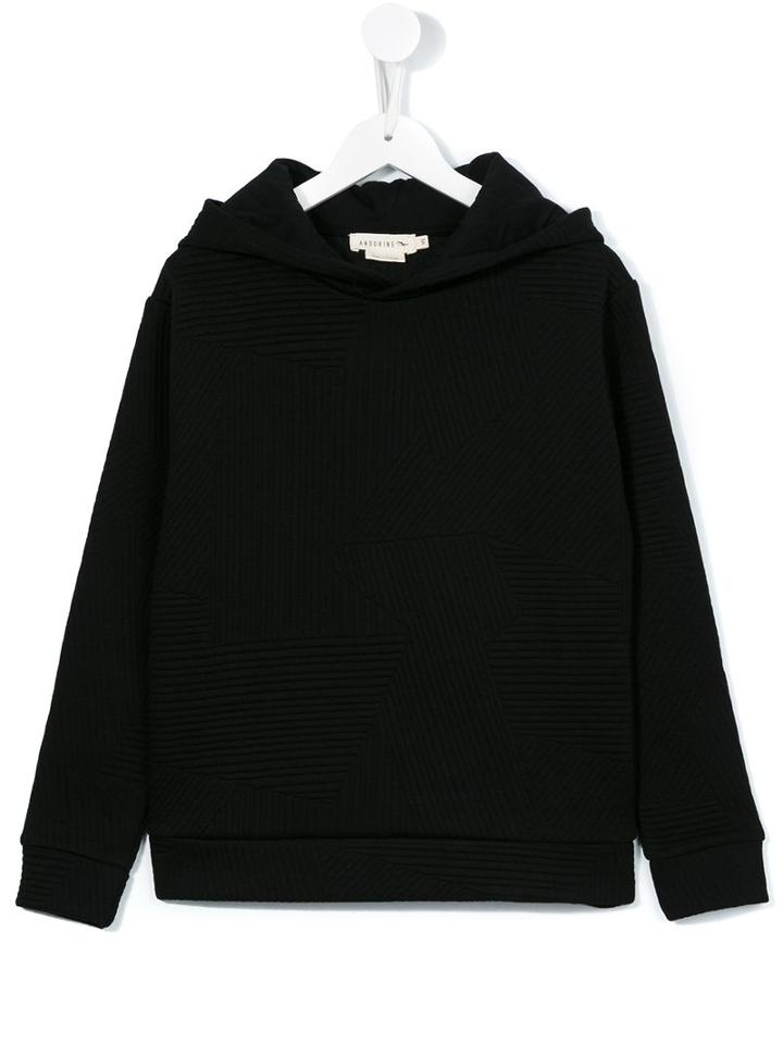 Andorine Teen Textured Hoodie, Boy's, Size: 14 Yrs, Black