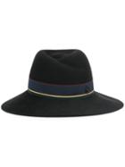 Maison Michel Fedora Hat, Women's, Size: Large, Blue, Rabbit Fur Felt