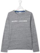 Little Marc Jacobs Logo Print Long Sleeved T-shirt - Grey