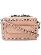 Valentino 'rockstud' Zip-around Shoulder Bag, Women's, Nude/neutrals
