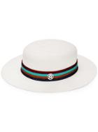 Maison Michel Rod Canotier Hat - White