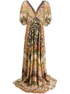 Etro Mixed-print Silk Maxi Dress - Neutrals