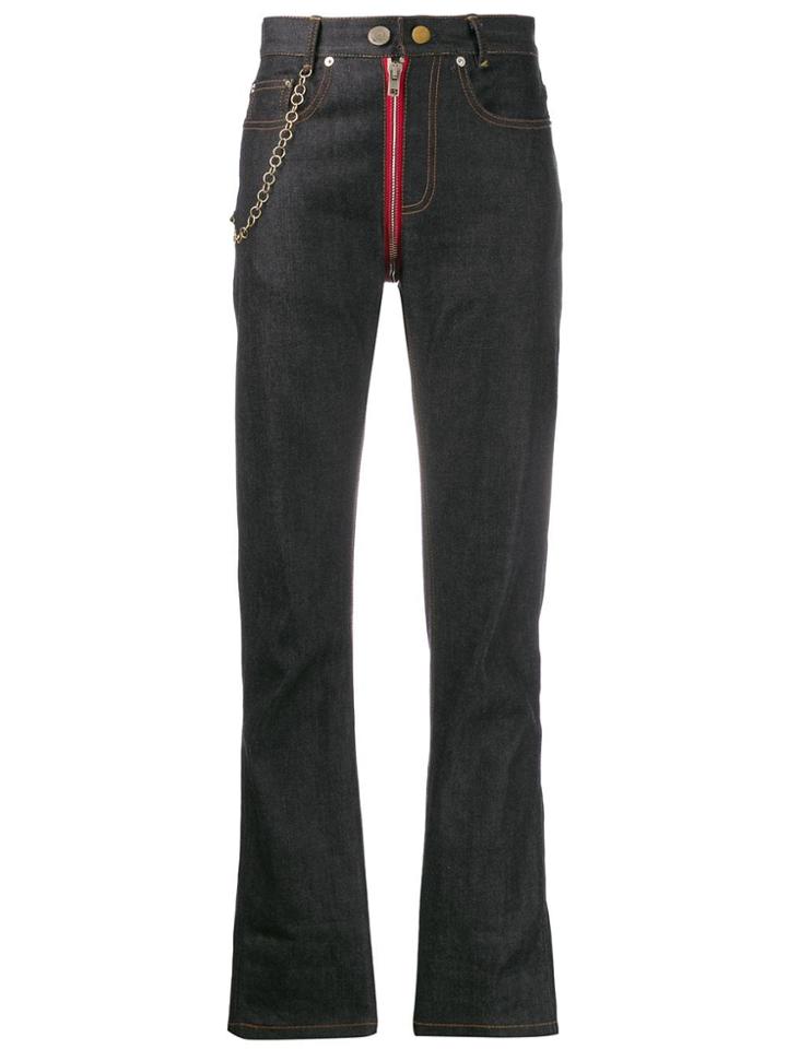 Zilver Zip Crotch Denim Jeans - Blue