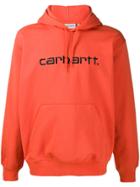 Carhartt Wip Embroidered Logo Hoodie - Orange