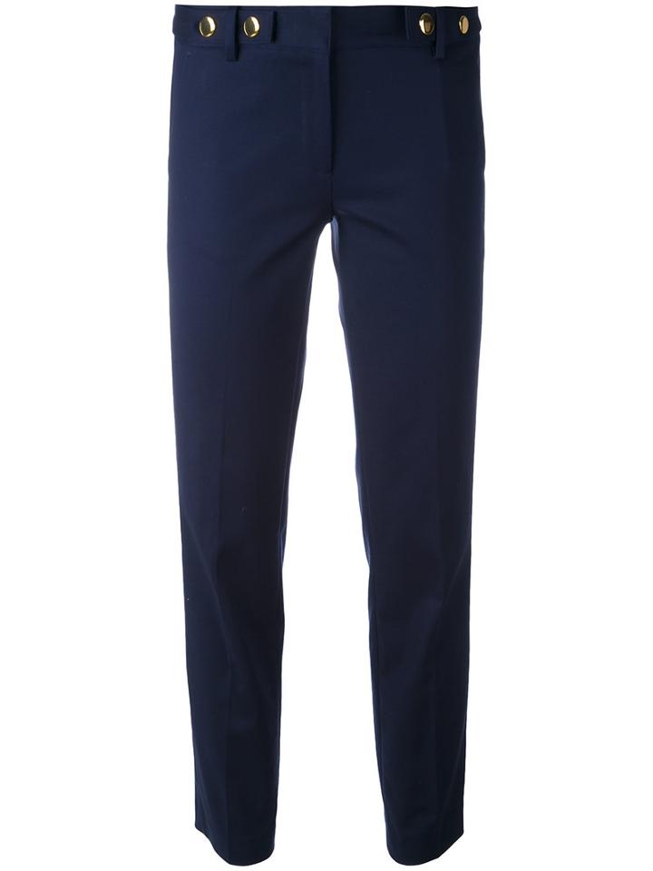 Michael Michael Kors - Cropped Trousers - Women - Cotton/spandex/elastane - 2, Blue, Cotton/spandex/elastane