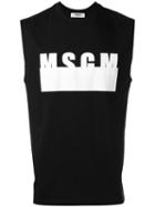 Msgm - Printed Tank Top - Men - Cotton - L, Black, Cotton