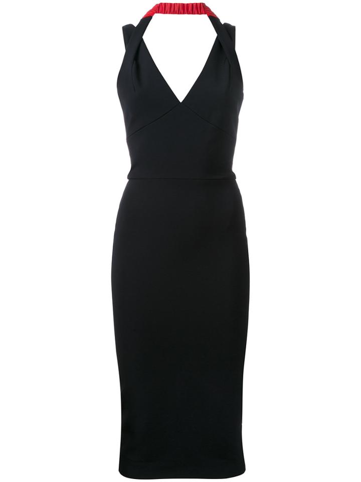 Victoria Beckham Draped Halter Dress - Blue