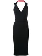 Victoria Beckham Draped Halter Dress - Blue