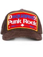 Dsquared2 'punk Rock' Patch Baseball Cap, Men's, Brown, Cotton