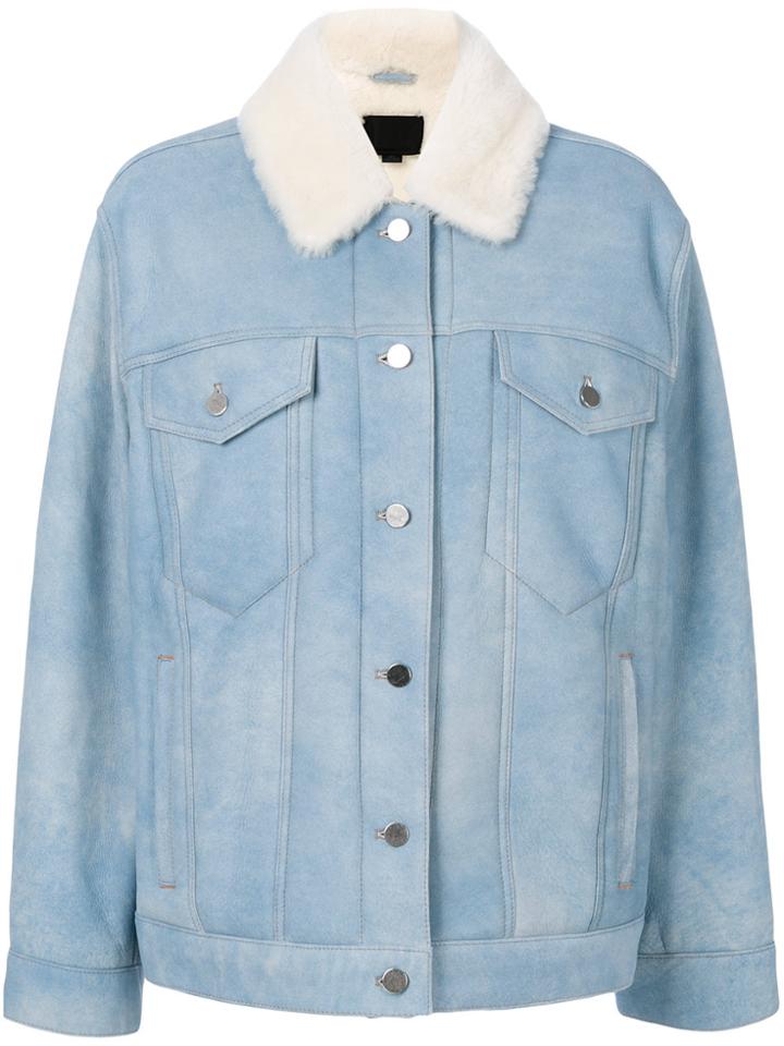 Alexander Wang Oversized Shearling Jacket - Blue