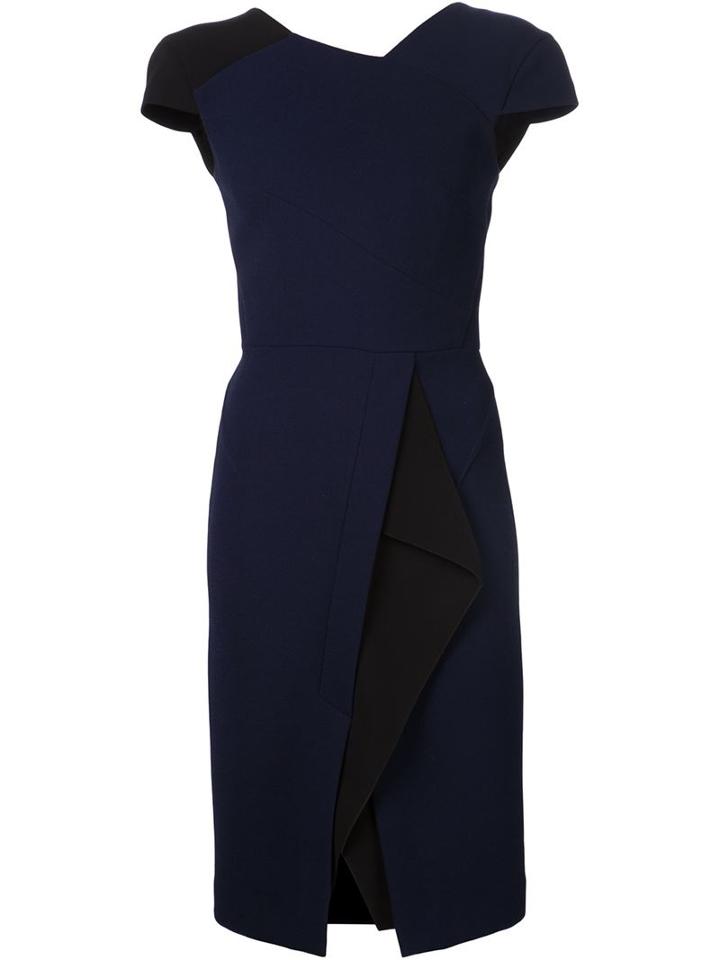 Roland Mouret Panelled Front Slit Dress