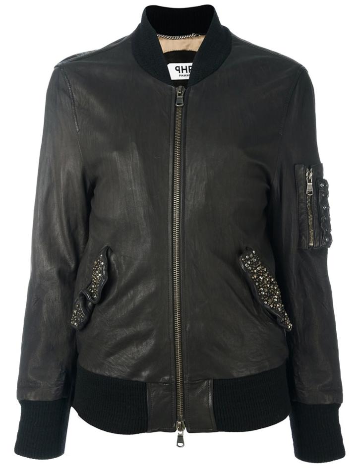 Pihakapi 'crust' Bomber Jacket - Black