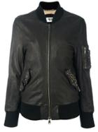 Pihakapi 'crust' Bomber Jacket - Black