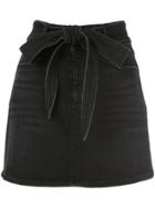 Alice+olivia Good Denim Mini Skirt - Black