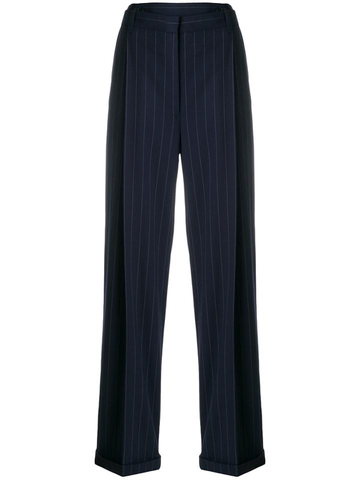 3.1 Phillip Lim Pin-stripe Tailored Trousers - Blue