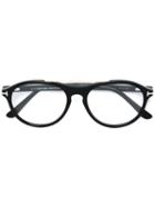 Tom Ford Eyewear Round Frame Glasses, Black, Metal (other)/acetate