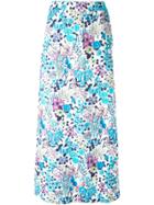 Céline Vintage Floral Print Skirt - Blue