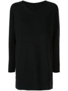 Des Prés Slit Hem Jumper - Black