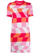 Vans Distorted Checkered T-shirt Dress - White