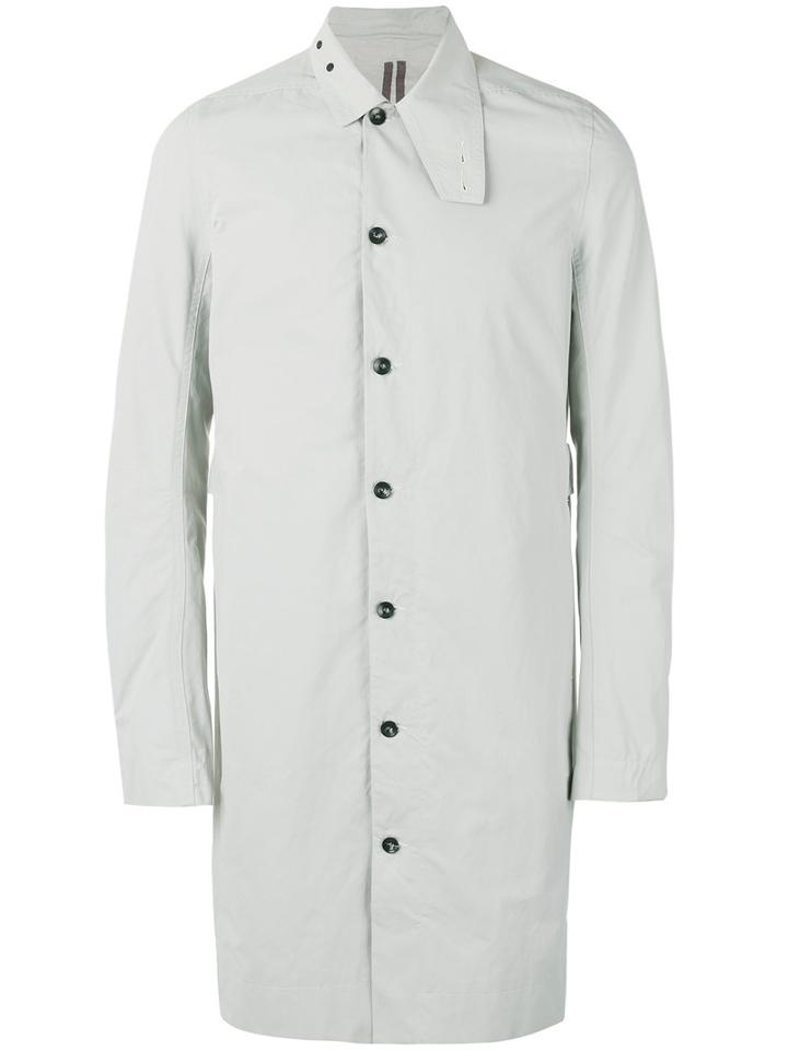 Rick Owens Drkshdw - Elongated Sleeves Midi Coat - Men - Cotton/polyamide - S, Nude/neutrals, Cotton/polyamide
