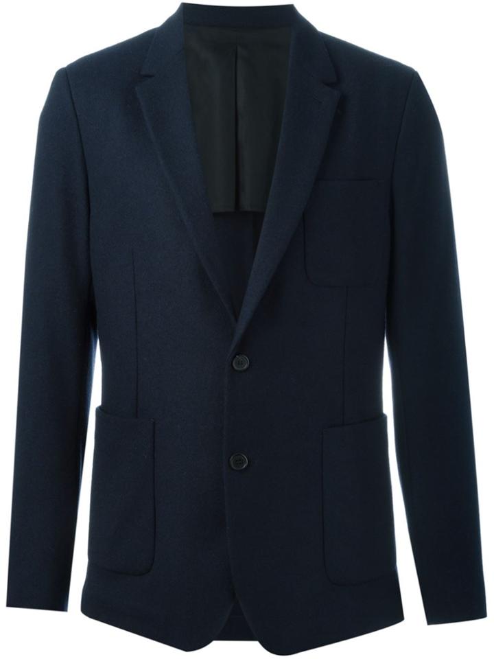 Ami Alexandre Mattiussi Patch Pockets Blazer - Blue