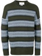 Pringle Of Scotland Fair Isle Striped Sweater - Green